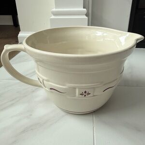 Longaberger Pottery Woven Traditions 2-Quart Batter Bowl #31992 Discontinued